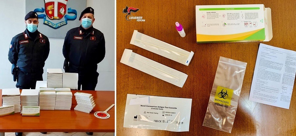 Test anti-Covid venduti nei bar dei distributori di benzina ma erano per i sanitari: sequestro dei carabinieri